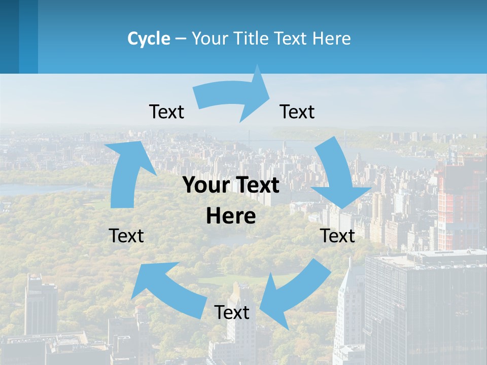 Park In The Middle Of The City PowerPoint Template