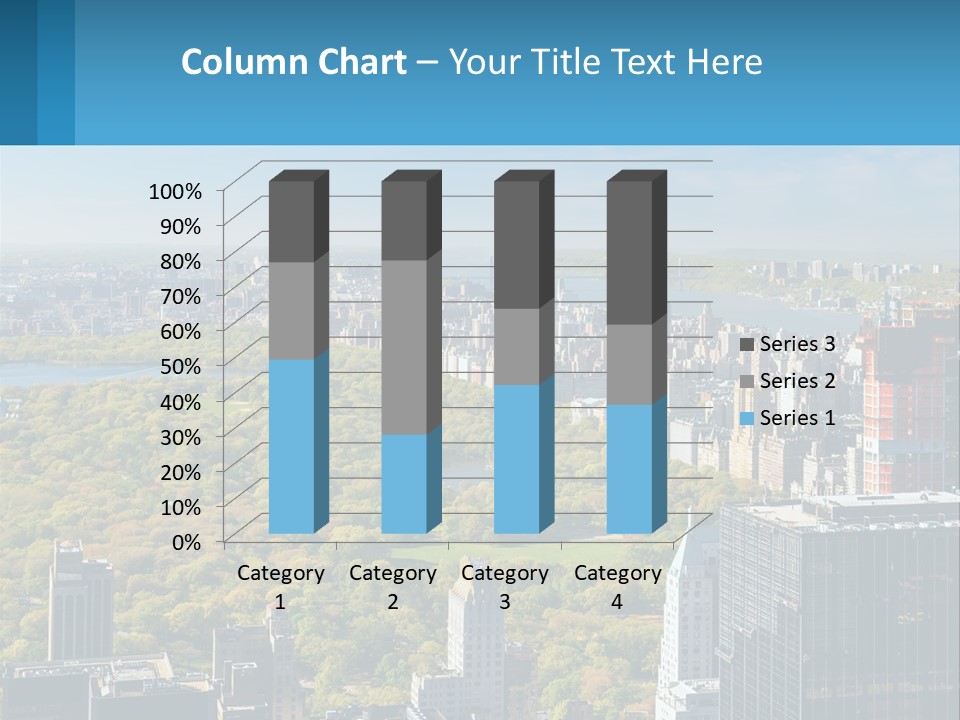 Park In The Middle Of The City PowerPoint Template