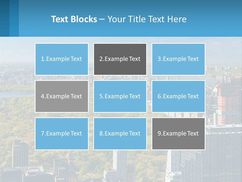Park In The Middle Of The City PowerPoint Template
