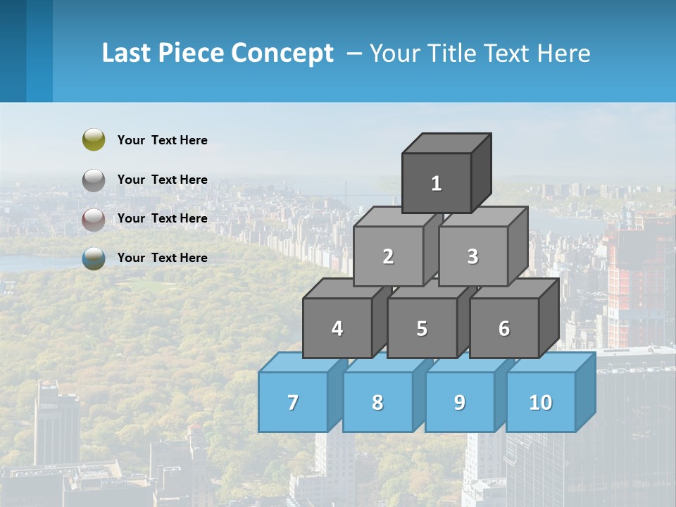 Park In The Middle Of The City PowerPoint Template