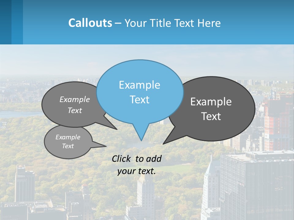 Park In The Middle Of The City PowerPoint Template