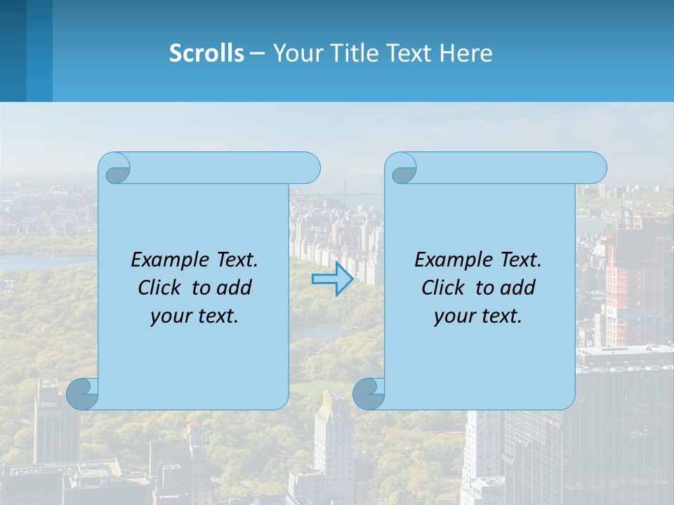 Park In The Middle Of The City PowerPoint Template
