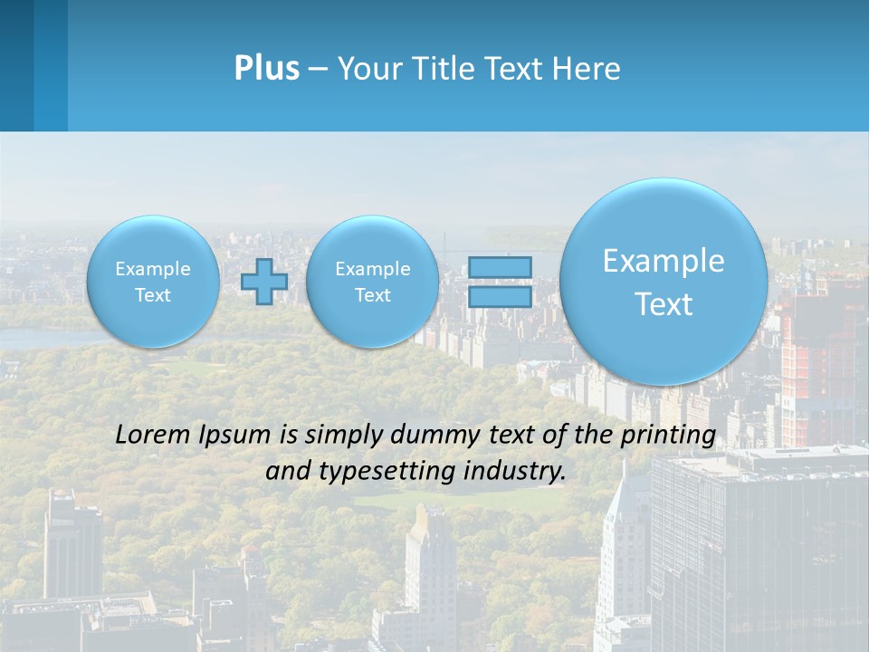 Park In The Middle Of The City PowerPoint Template