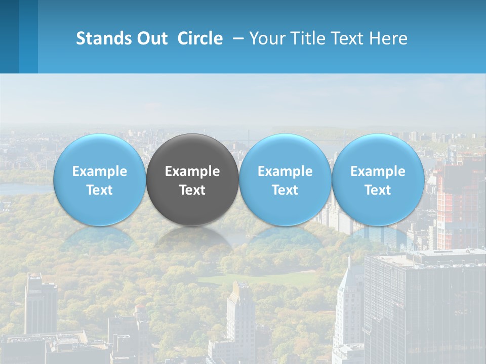Park In The Middle Of The City PowerPoint Template