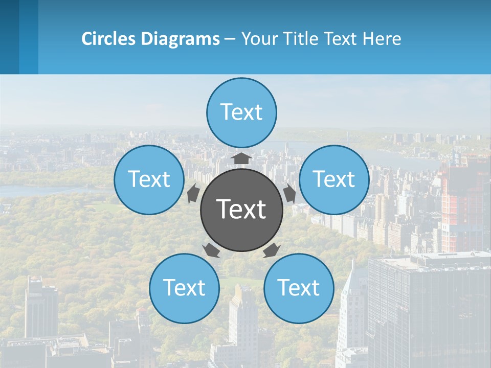 Park In The Middle Of The City PowerPoint Template