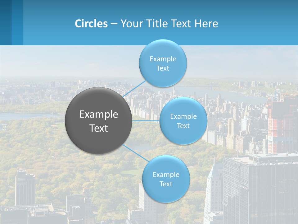Park In The Middle Of The City PowerPoint Template
