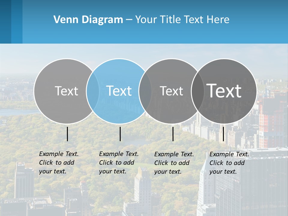 Park In The Middle Of The City PowerPoint Template