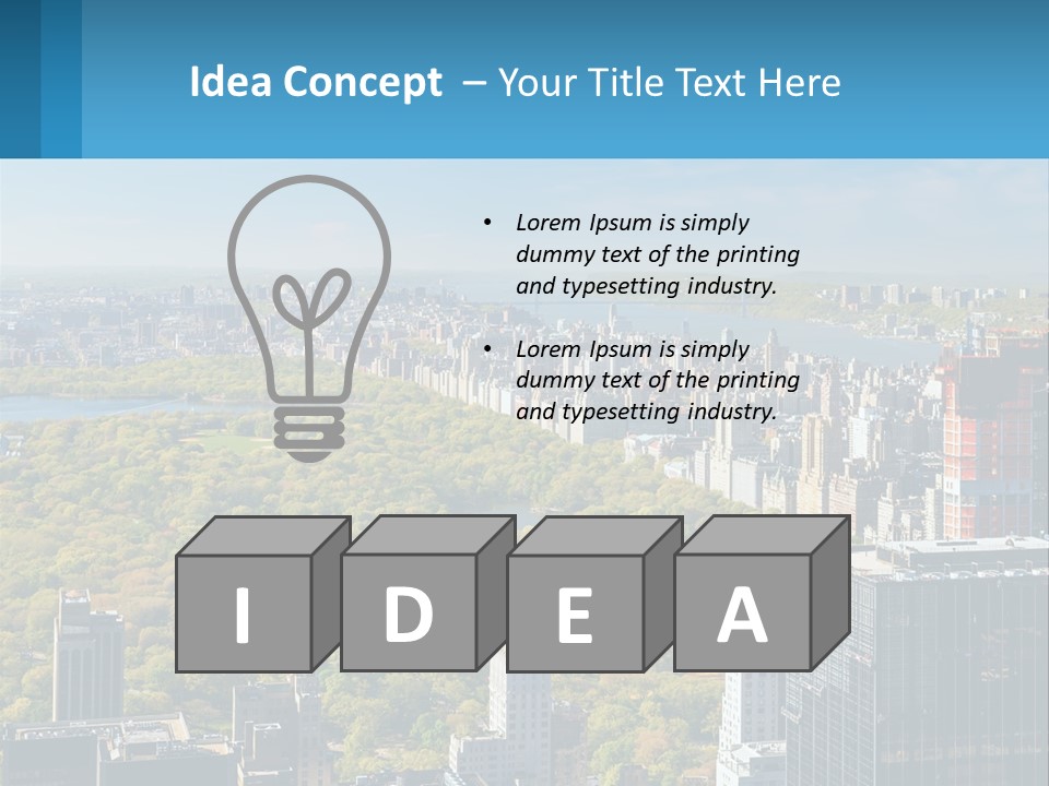 Park In The Middle Of The City PowerPoint Template