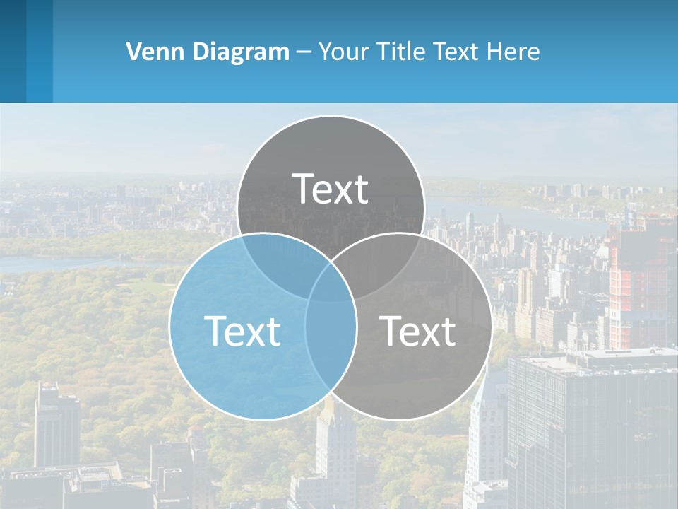 Park In The Middle Of The City PowerPoint Template