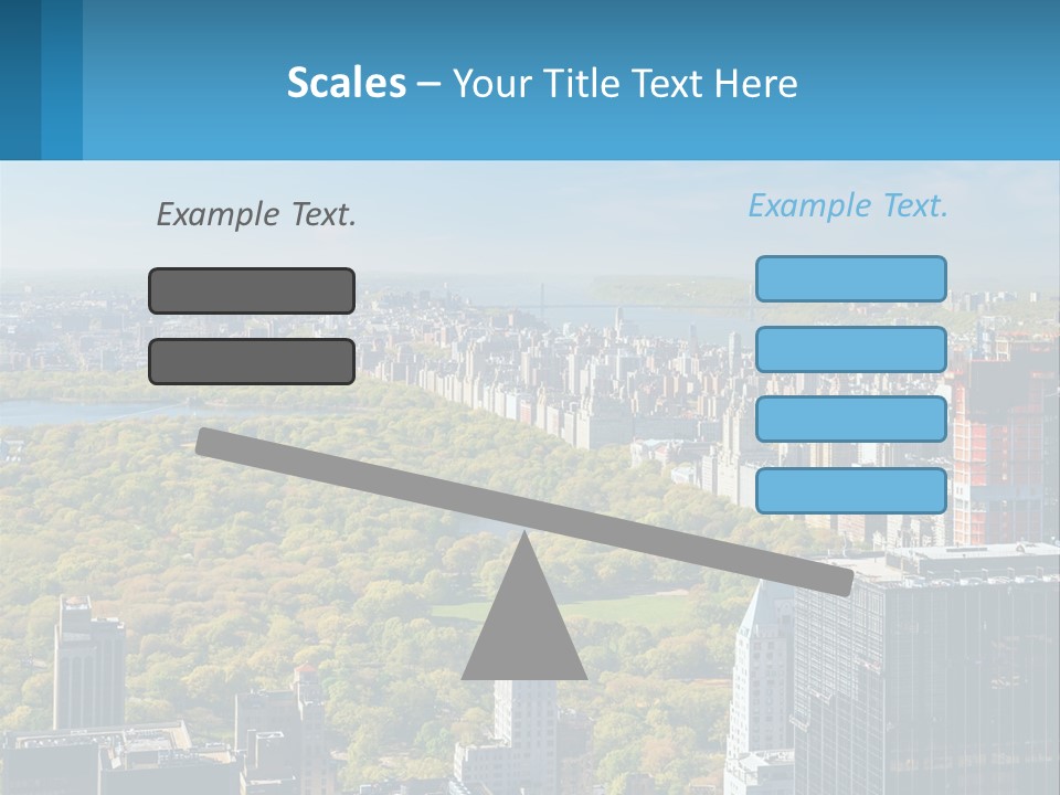 Park In The Middle Of The City PowerPoint Template