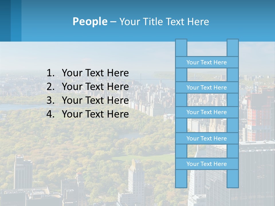 Park In The Middle Of The City PowerPoint Template