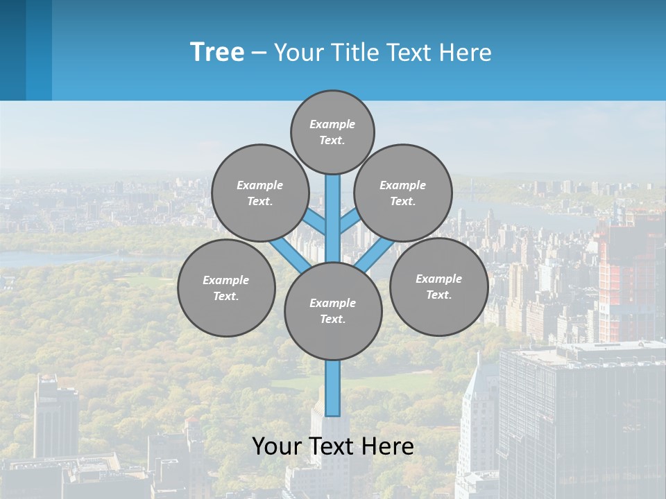 Park In The Middle Of The City PowerPoint Template