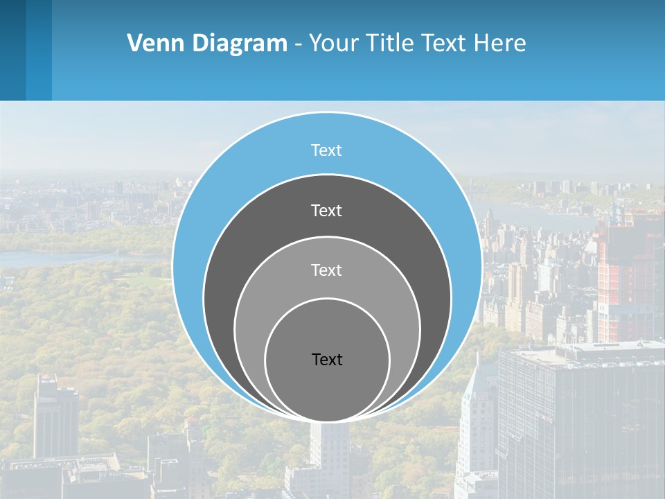 Park In The Middle Of The City PowerPoint Template