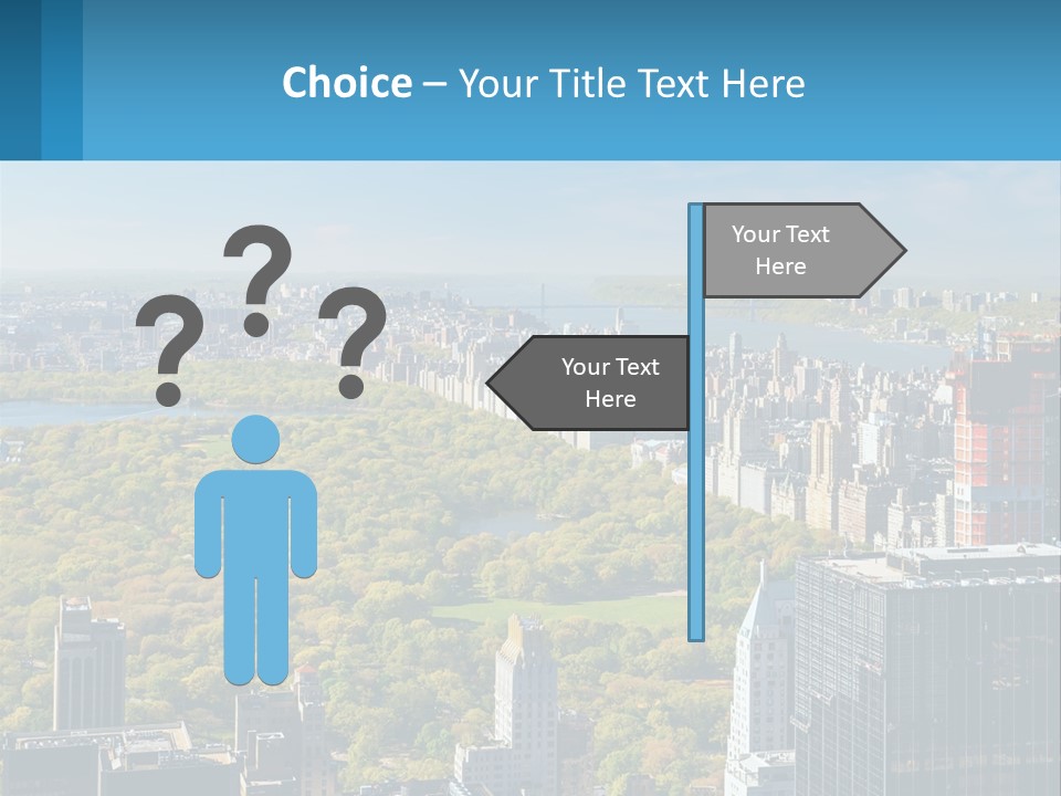 Park In The Middle Of The City PowerPoint Template