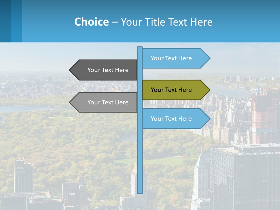 Park In The Middle Of The City PowerPoint Template