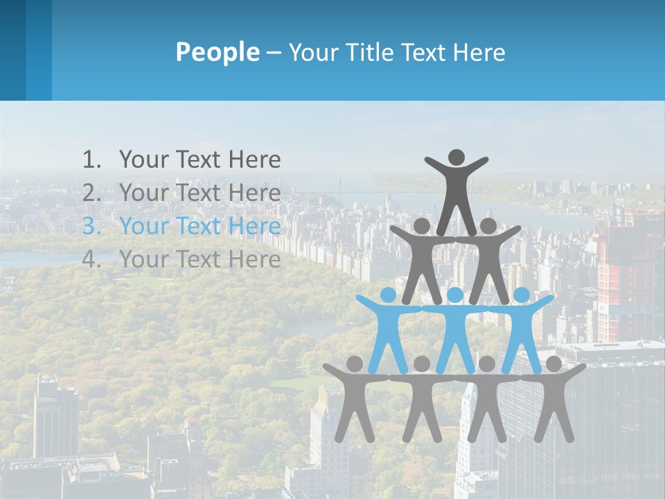 Park In The Middle Of The City PowerPoint Template