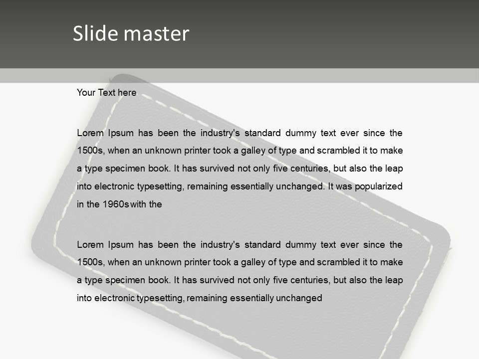 Leather Tag PowerPoint Template