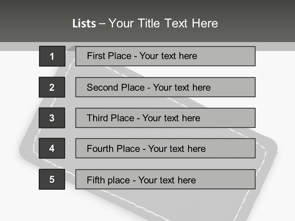 Leather Tag PowerPoint Template