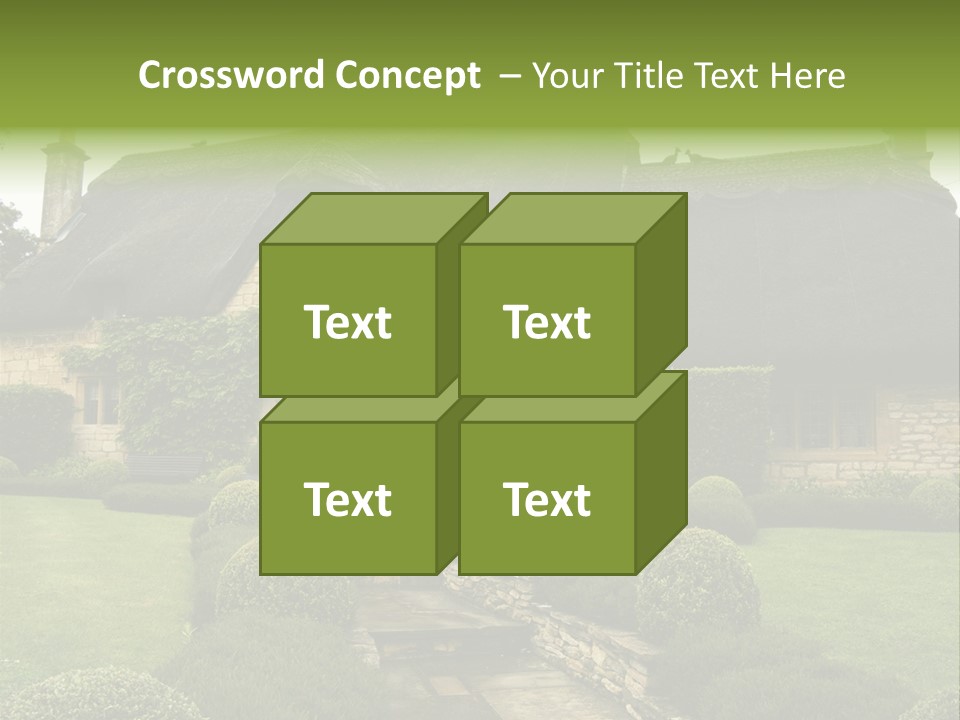 Country House With Landscaping PowerPoint Template