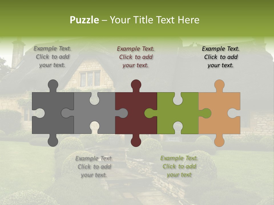 Country House With Landscaping PowerPoint Template