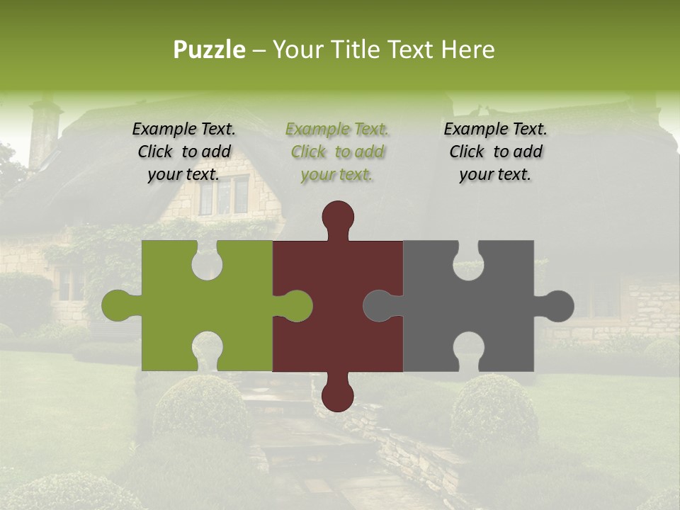 Country House With Landscaping PowerPoint Template