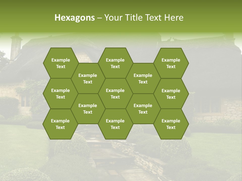 Country House With Landscaping PowerPoint Template