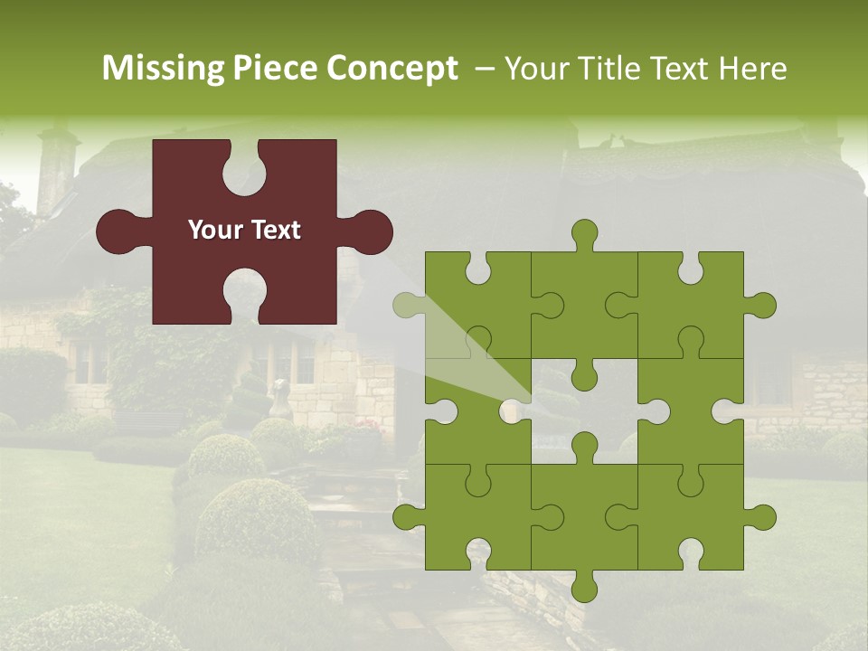 Country House With Landscaping PowerPoint Template