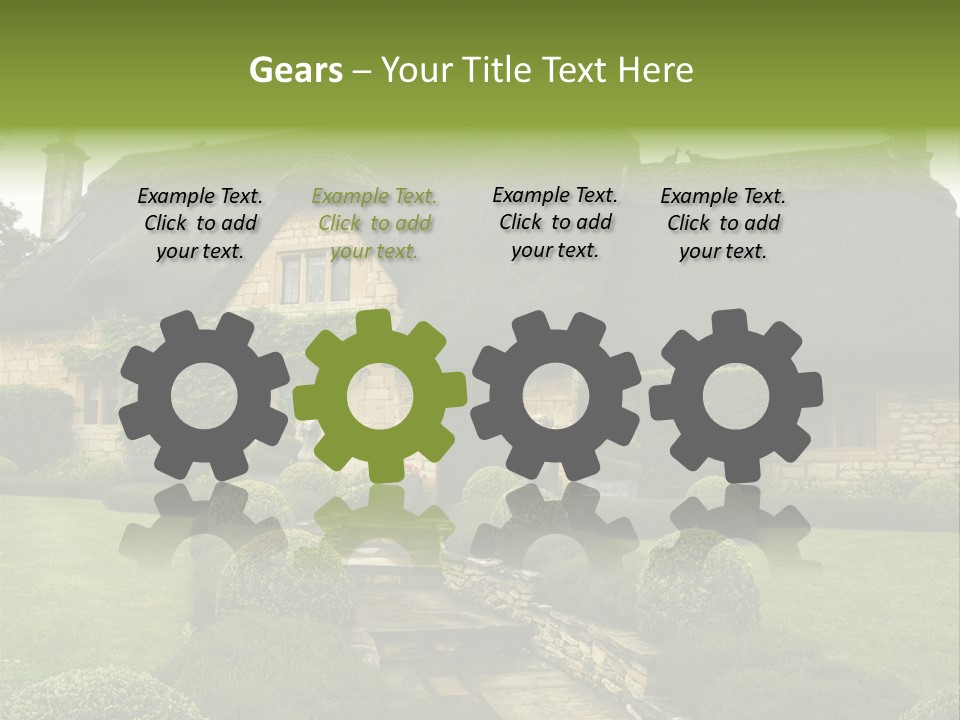 Country House With Landscaping PowerPoint Template