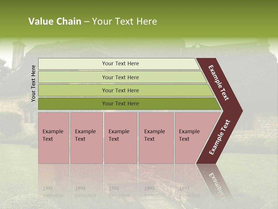 Country House With Landscaping PowerPoint Template