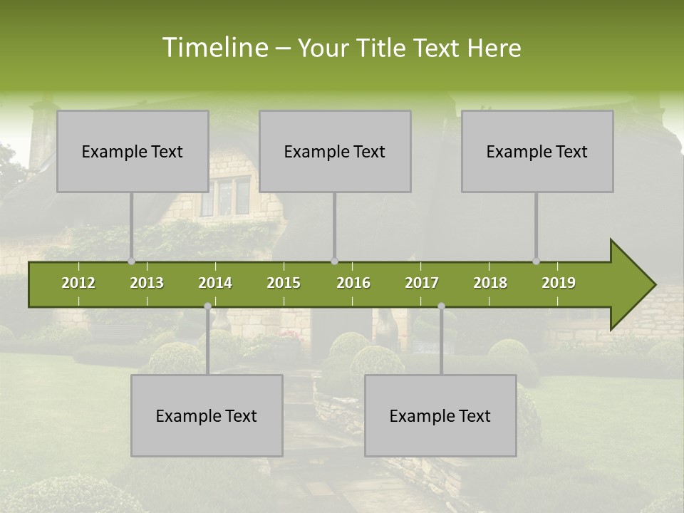 Country House With Landscaping PowerPoint Template