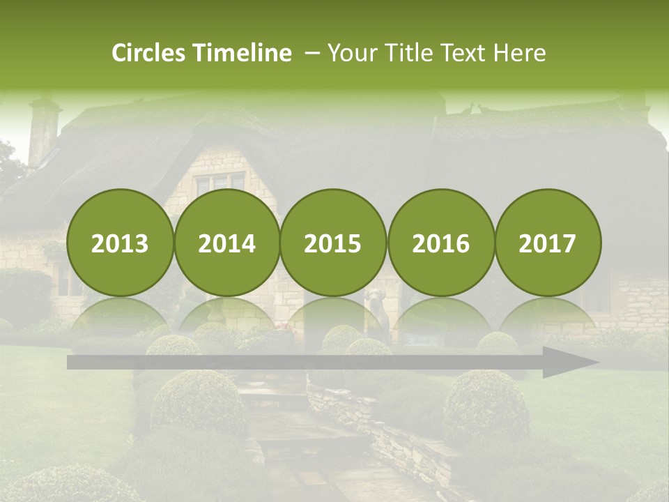 Country House With Landscaping PowerPoint Template