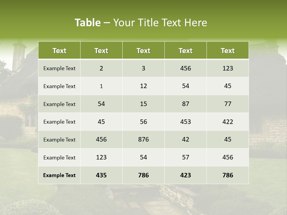 Country House With Landscaping PowerPoint Template