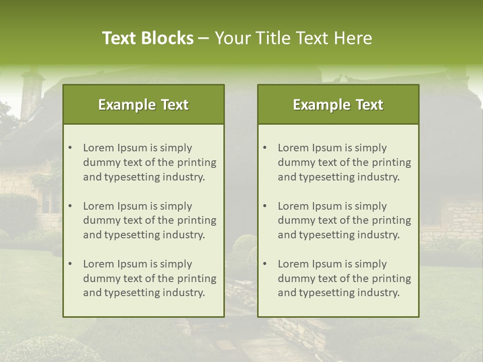 Country House With Landscaping PowerPoint Template