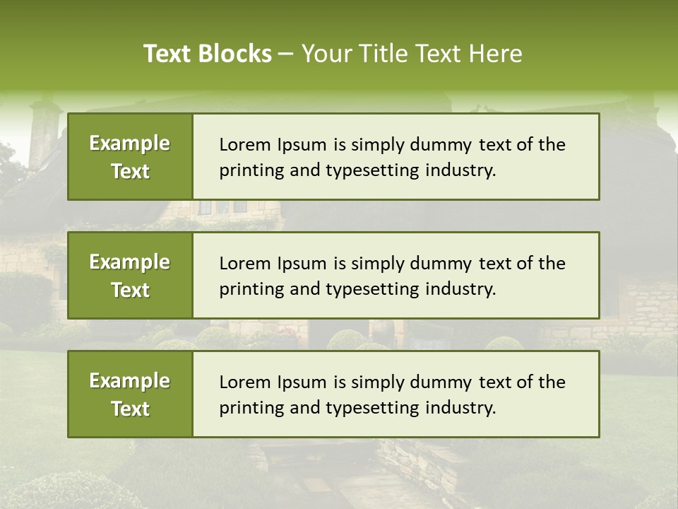 Country House With Landscaping PowerPoint Template