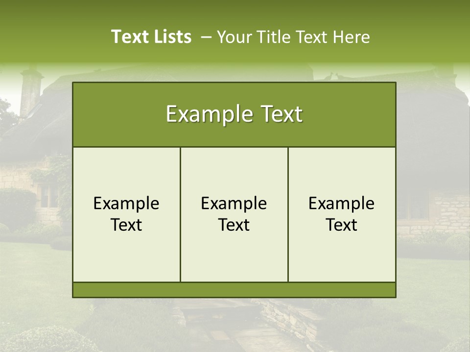 Country House With Landscaping PowerPoint Template