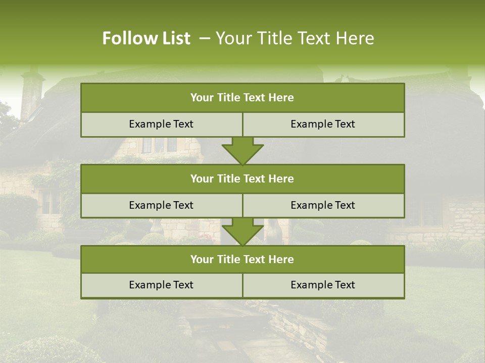 Country House With Landscaping PowerPoint Template