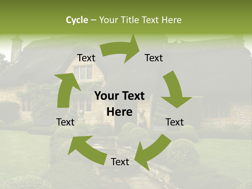 Country House With Landscaping PowerPoint Template