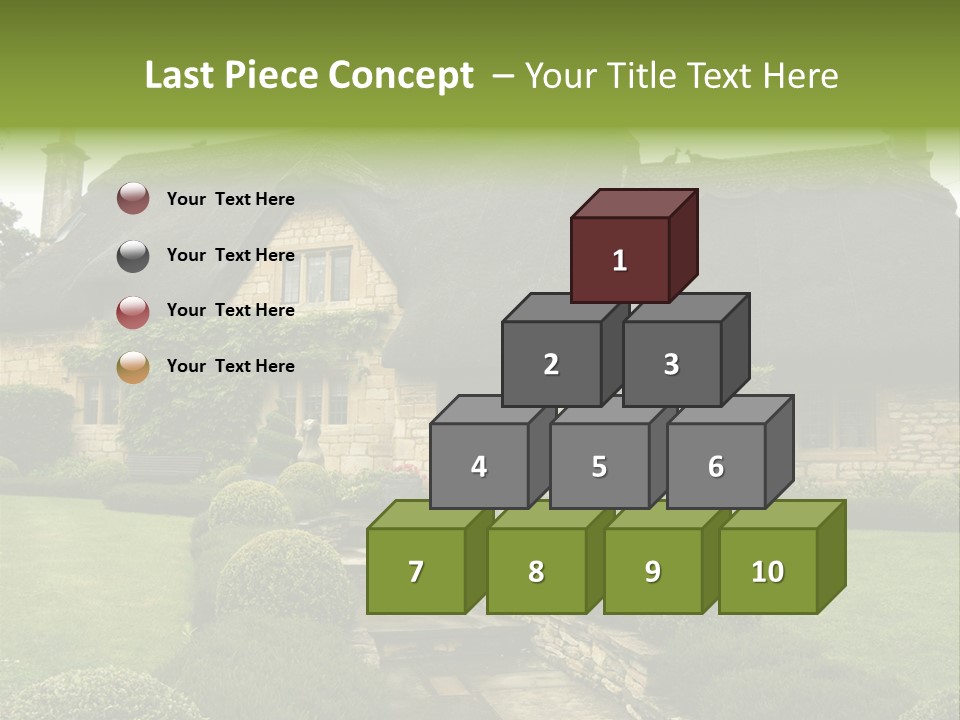 Country House With Landscaping PowerPoint Template