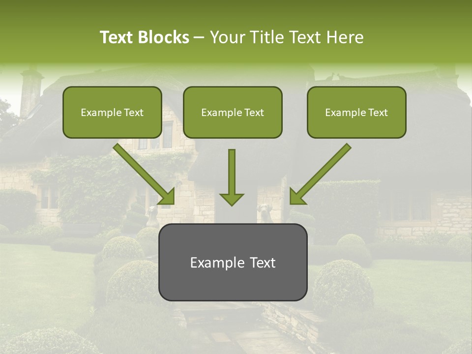 Country House With Landscaping PowerPoint Template