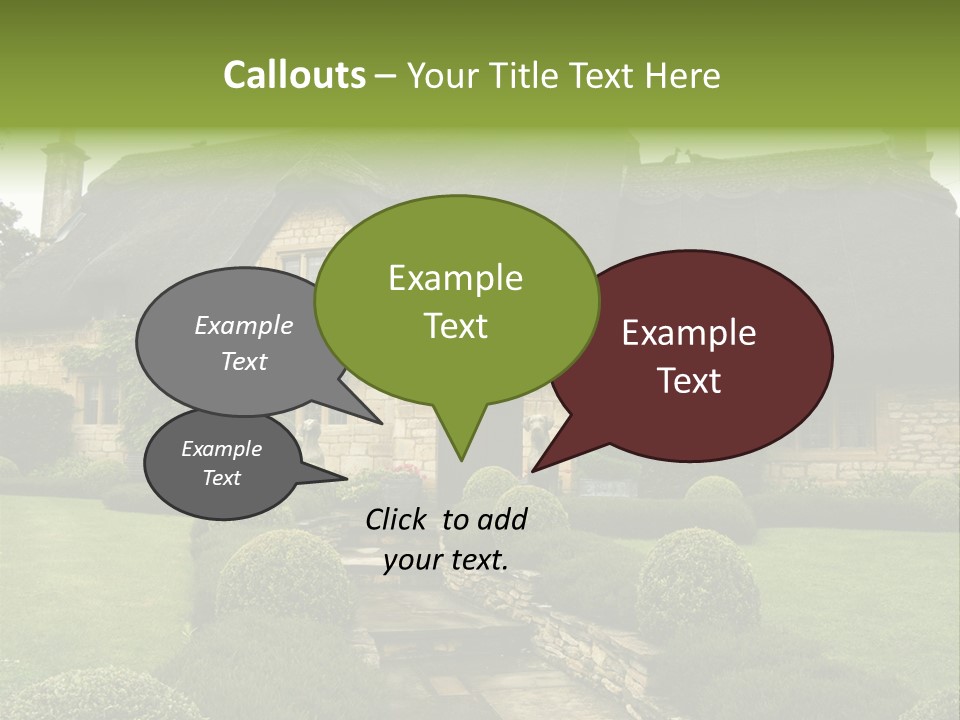 Country House With Landscaping PowerPoint Template