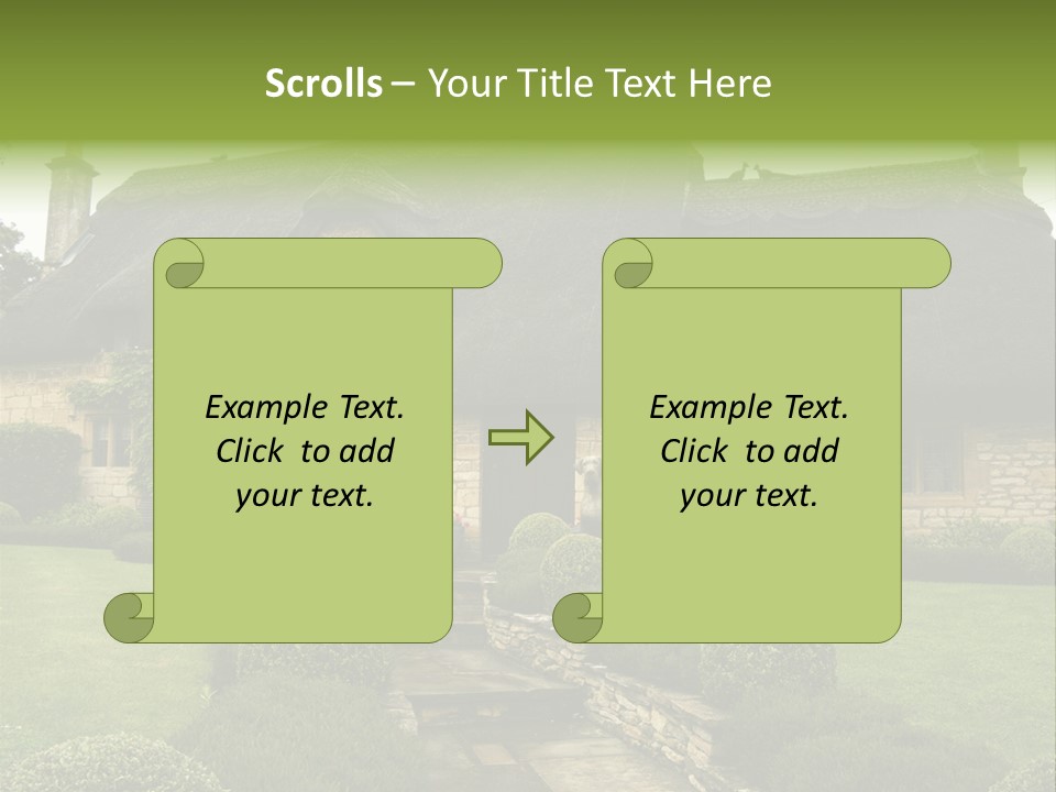 Country House With Landscaping PowerPoint Template