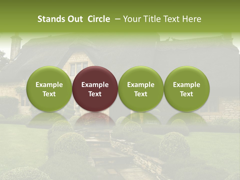Country House With Landscaping PowerPoint Template