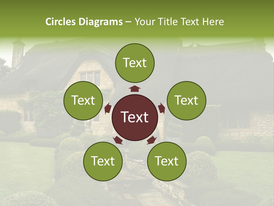 Country House With Landscaping PowerPoint Template