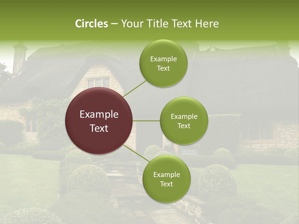 Country House With Landscaping PowerPoint Template