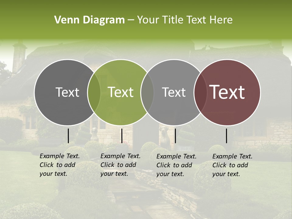 Country House With Landscaping PowerPoint Template