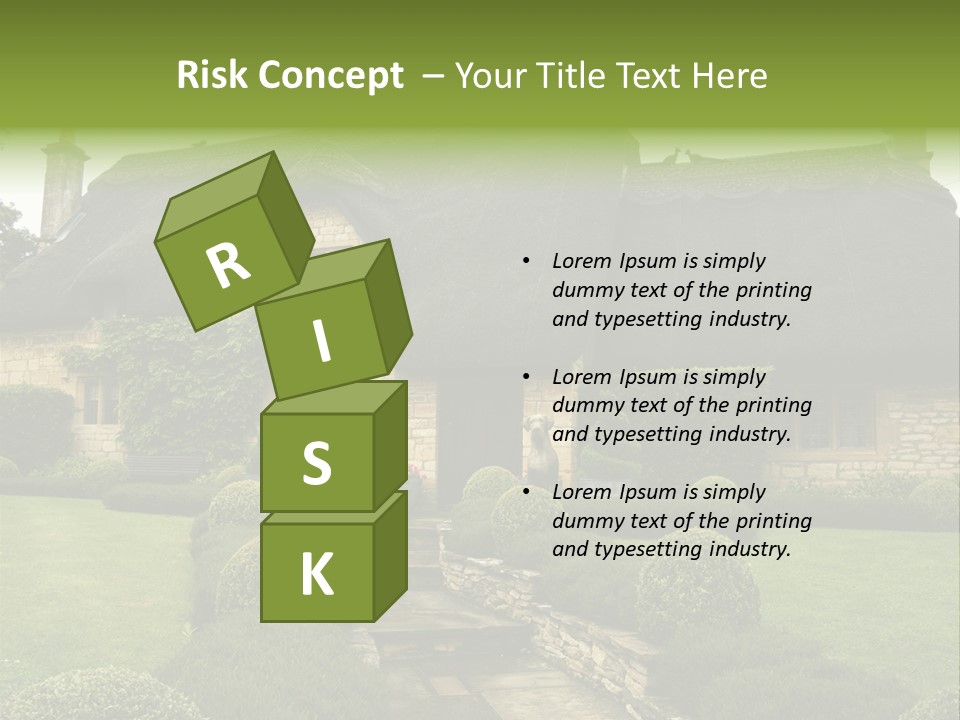 Country House With Landscaping PowerPoint Template