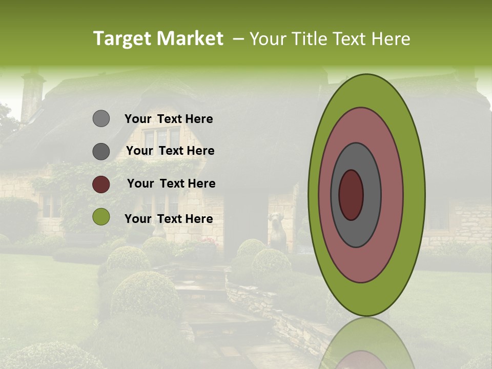 Country House With Landscaping PowerPoint Template