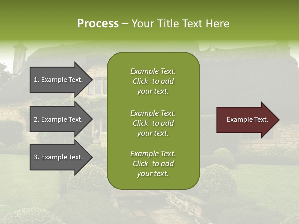 Country House With Landscaping PowerPoint Template