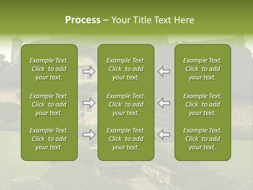 Country House With Landscaping PowerPoint Template