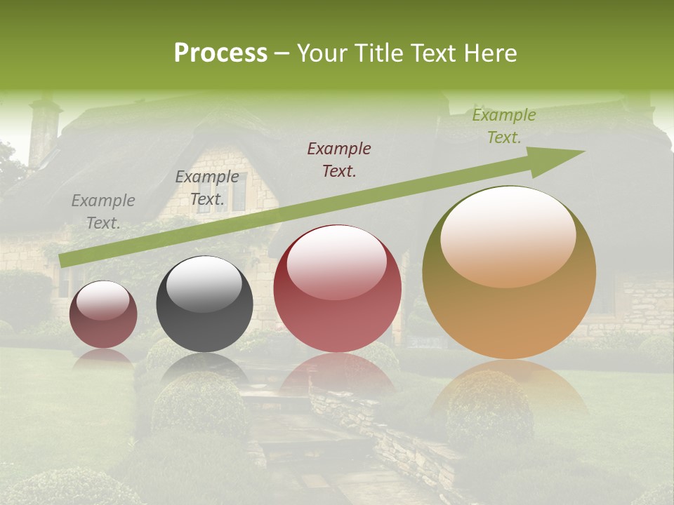 Country House With Landscaping PowerPoint Template